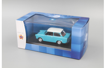 TRABANT 601 de Luxe (1986), blue / white