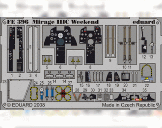 Цветное фототравление для Mirage IIIC Weekend