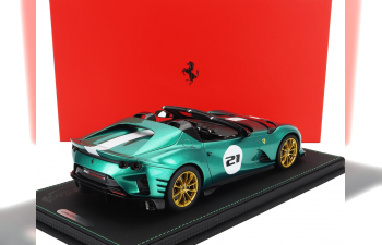 FERRARI 812 Competizione A №21 Spider (2022) - Con Vetrina - With Showcase, Green Jewel Met White