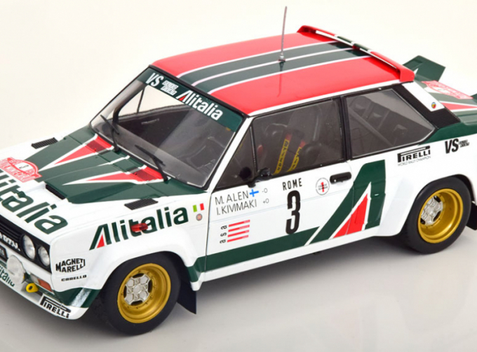 FIAT 131 Abarth Alitalia №3 3rd Rally Montecarlo (1979) M.Alen - I.Kivimaki, White Red Green