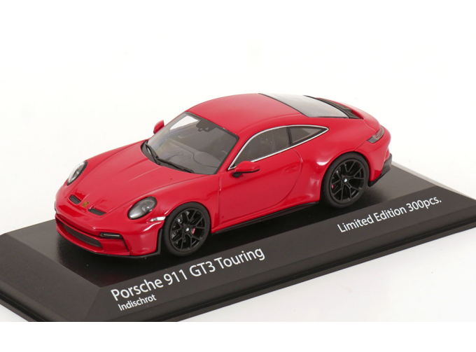 PORSCHE 911 (992) GT3 Touring (2021), Indian red / black rims