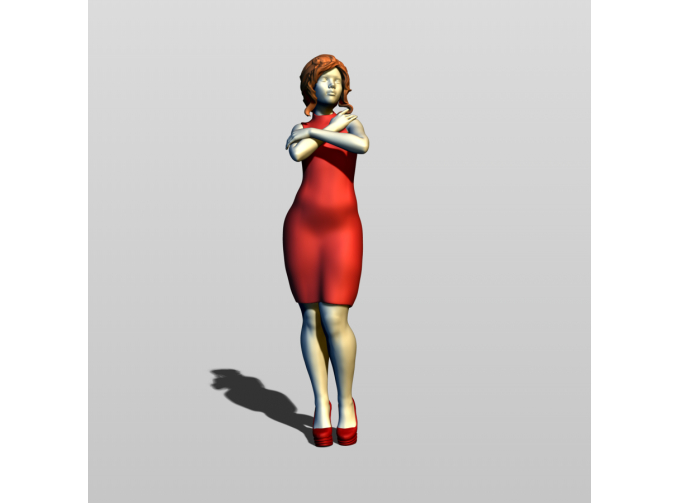 Фигура Мадмуазель, окрашенная