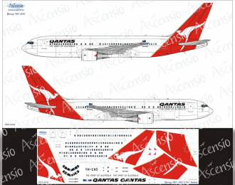 Декаль на самолет боенг 767-200 (Qantas)