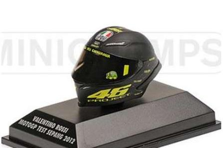 MINI Helmet Valentino Rossi MotoGP Test Sepang (2012), black/yellow 
