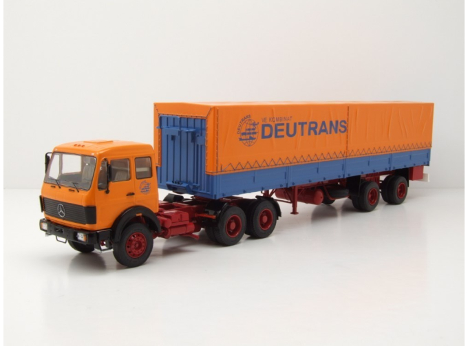 MERCEDES-BENZ NG 2232 Truck With Trailer Deutrans 1980, orange / blue