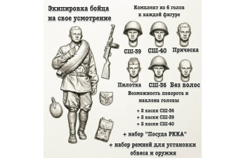 Фигурки Набор "Пыль сапог", комплект #1 - в ботинках 1941-1943 (не окрашеные)