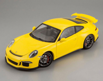 PORSCHE 991 GT3 (2013), yellow with silver wheels