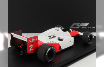 McLAREN F1 Mp4/2b N 2 Alain Prost Season 1985 World Champion - Con Vetrina - With Showcase, White Red