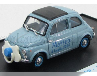 FIAT 500d (1960) - E' Nato Matteo Como 4 Luglio 2006, Light Blue