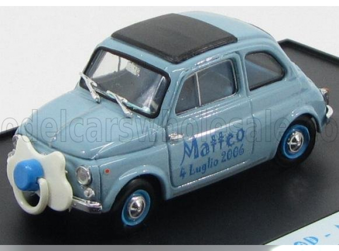 FIAT 500d (1960) - E' Nato Matteo Como 4 Luglio 2006, Light Blue