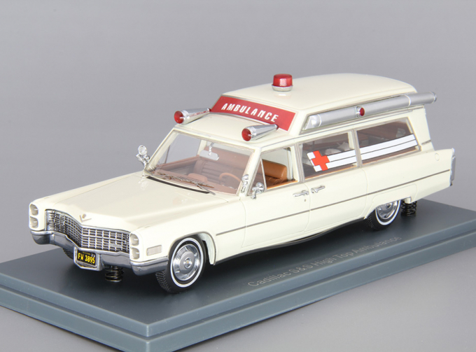 CADILLAC S&S High Top Ambulance (1966), white