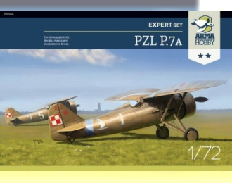 Сборная модель Самолет PZL P.7a Expert Набор с довоенной росписью