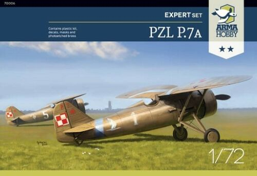 Сборная модель Самолет PZL P.7a Expert Набор с довоенной росписью
