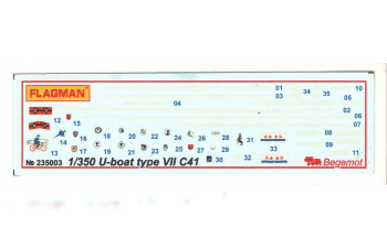 Сборная модель Германская подлодка типа VIIC/41 PROFI SET