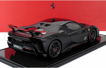 FERRARI Sf90 Xx Stradale N 16 Personal Car Charles Leclerc (2024) - Con Vetrina - With Showcase, Matt Black Red