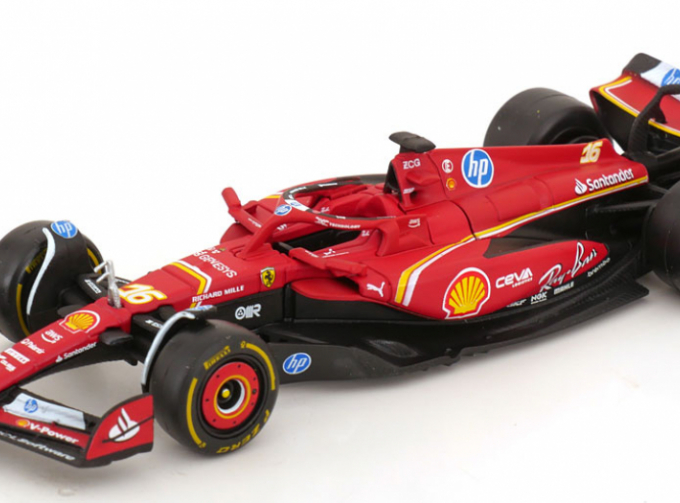 FERRARI F1 Sf-24 Team Scuderia Ferrari №16 Winner Monaco Gp (2024) Charles Leclerc, Red Black