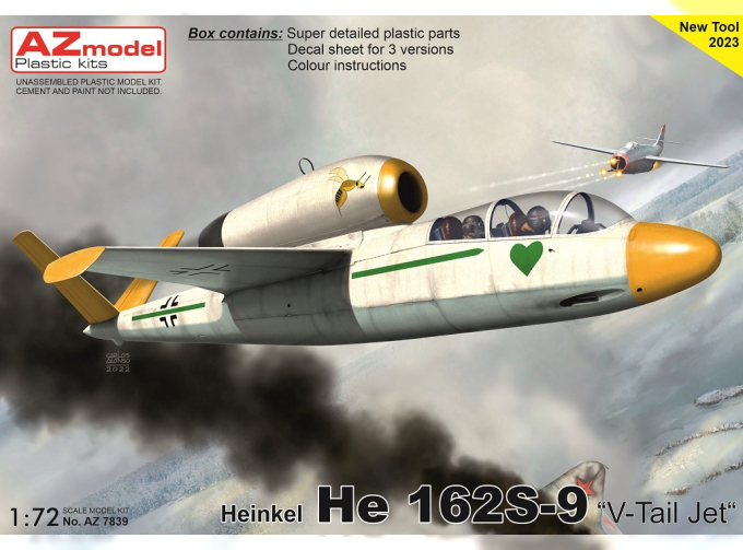 Сборная модель Heinkel He 162S-9 V-Tail Jet