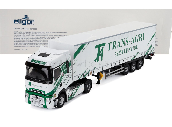 RENAULT T-line High Truck Telonato Trans-agri Transports (2023), White Green