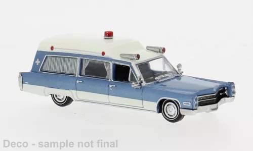 CADILLAC Miller Meteor Ambulance (1966), white/blue
