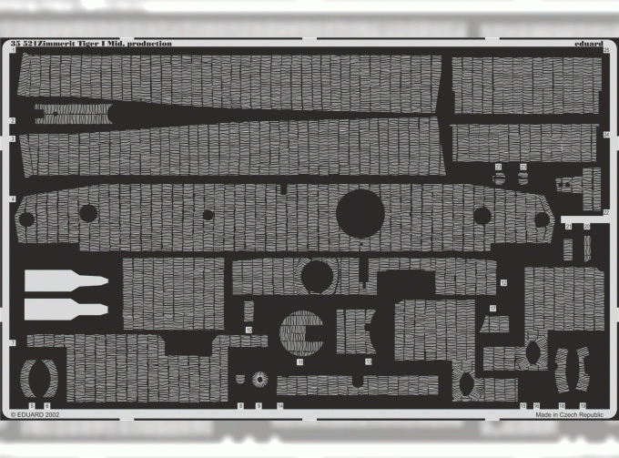 Фототравление для Zimmerit Tiger I Mid. Production