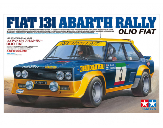 Сборная модель FIAT 131 Abarth Rally Olio с двумя фигурками пилотов