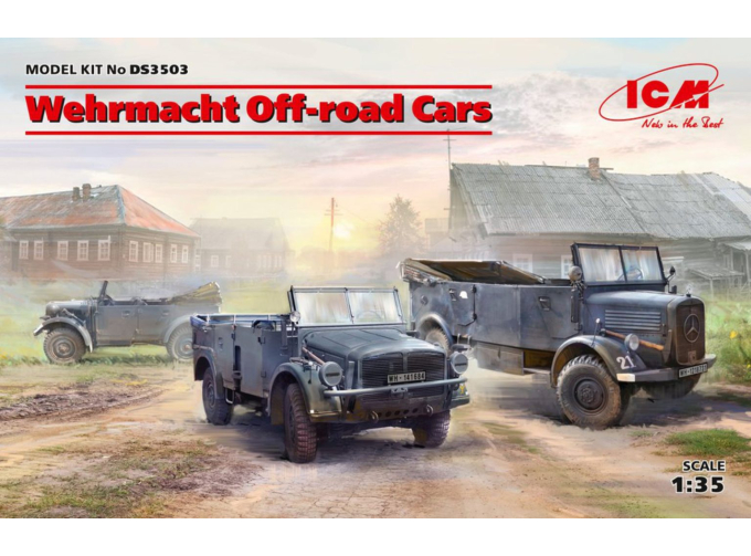 Сборная модель Внедорожные автомобили Вермахта (Kfz.1, Horch 108 Typ 40, L1500A)