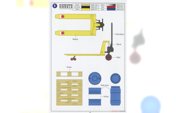 Сборная модель 5t Pallet truck & Wooden Pallet