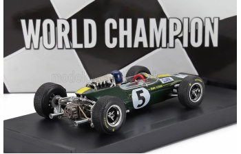LOTUS F1 33 №5 World Champion Winner British Gp (1965) Jim Clark - With Driver Figure, Green Yellow