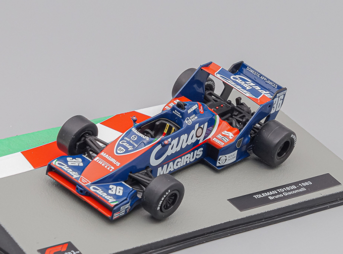 TOLEMAN F1 Tg183b №36 Season (1983) Bruno Giacomelli, blue / red