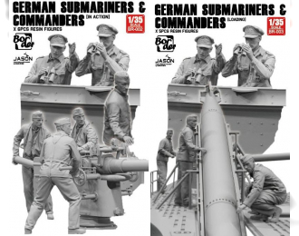 Сборная модель Немецкие подводники и командир (в действии) (6 шт.)
