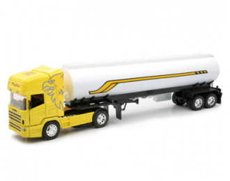 SCANIA R124/400 New Graphic трейлер цистерна 1:32, жёлтый