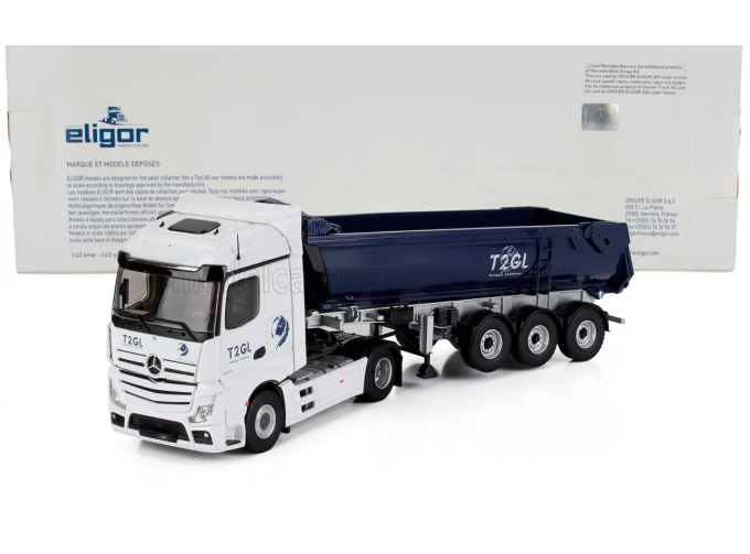 MERCEDES-BENZ Actros 5 1848 Truck Cassone Ribaltabile T2gl Transports (2020), White Blue