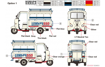 Сборная модел 60’~70’s Saigon Lambro 550 Shuttle Motor-Tricycle Depot