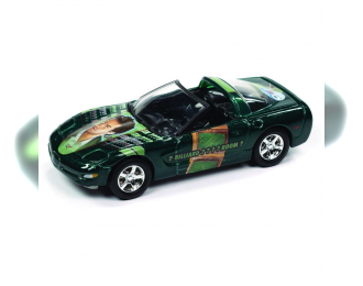 CHEVROLET Corvette Z06 Modern Clue 2000 , Mr Green, Billiard Room with Revolver & Poker Chip, Dark Green