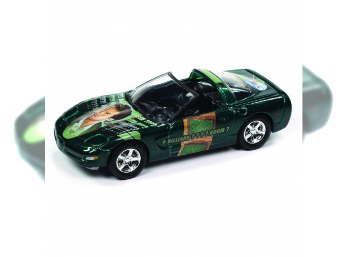 CHEVROLET Corvette Z06 Modern Clue 2000 , Mr Green, Billiard Room with Revolver & Poker Chip, Dark Green