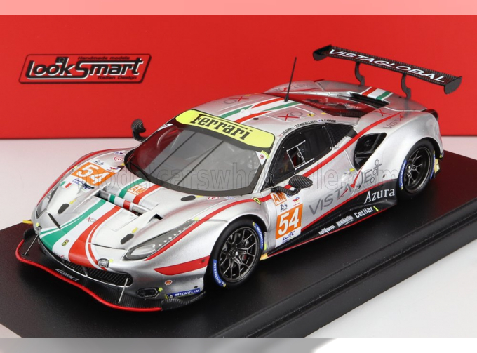 FERRARI 488 Gte Evo 3.9l Turbo V8 Team Af Corse N 54 24h Le Mans 2022 T.flohr - F.castellacci - N.cassidy, Silver