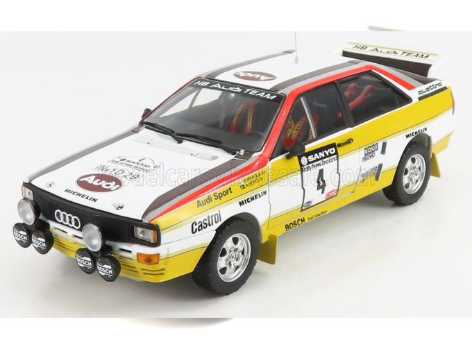 AUDI QUATTRO A2 №4 3rd RALLY NEW ZEALAND (1984) H.MIKKOLA - A.HERTZ, YELLOW WHITE