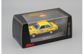 OPEL Ascona A «Conrero» №2 Elba rally (Walter Rohrl - J.Berger) 1975, yellow / blue