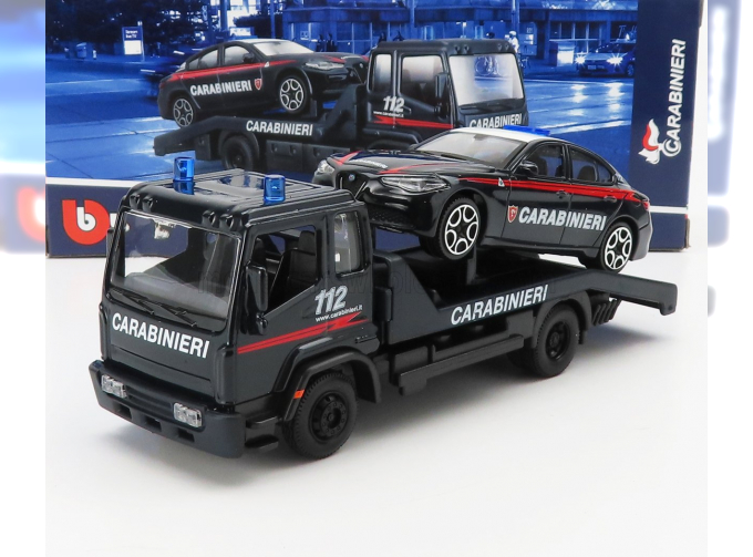 TRUCK Soccorso Stradale With ALFA ROMEO Giulia Carabinieri (2015) - Carro Attrezzi - Wrecker Road Service, Blue