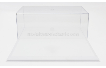 VETRINA DISPLAY BOX Base In Plastica Bianca - Plastic Leather Base White - Lungh.length Cm 33.5 X Largh.width Cm 17.3 X Alt.height Cm 13.0 (altezza Interna Interior Height Cm 11.0), Plastic Display - White