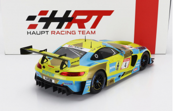 MERCEDES-BENZ Amg Gt3 Evo Team Hrt №4 24h Nurburgring (2021) Adam Christodoulou - Maro Engel - Manuel Metzger - Luca Stolz, Yellow Light Blue