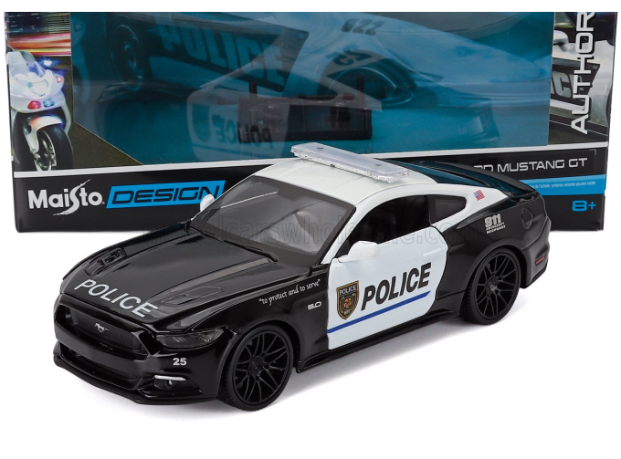 FORD Mustang Coupe 5.0 Gt Highway Patrol Police (2015), Black White