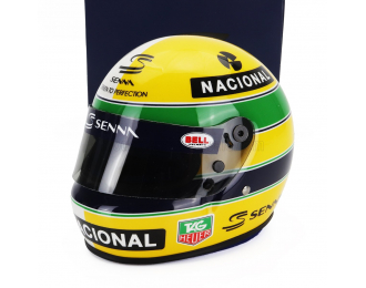 BELL HELMET Casco Helmet F1 Ayrton Senna Team Rothmans Renault - 30 Years Tribute Imola Italy Gp 1994-2024, Yellow Silver Green