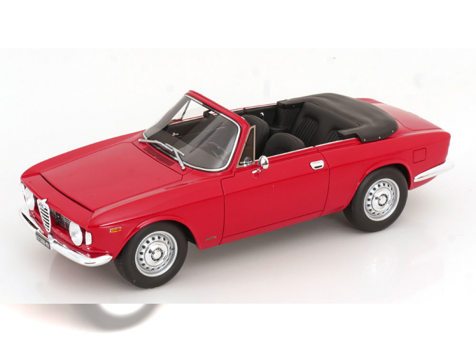 ALFA ROMEO Giulia 1600 Gtc Cabriolet Open (1964) – Interior Black, Rosso Alfa - Red