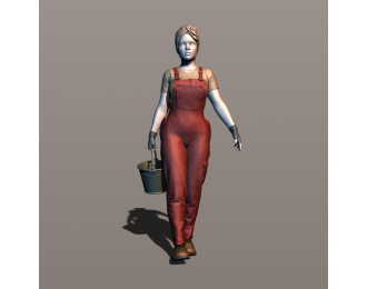 Фигура Доярка 2, окрашенная