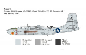 Сборная модель McDONNEL DOUGLAS A-26b Invader Military Airplane 1944