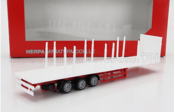 TRAILER Trailer Pianale For Truck - Rimorchio, White Red