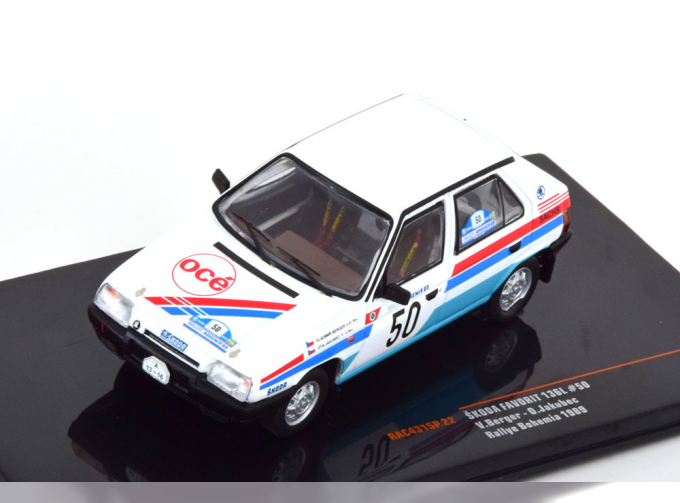 SKODA Favorit 136l №50 Rally Bohemia (1983) Vladimir Berger - Otto Jakubec, White Light Blue