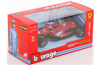 FERRARI F1 Sf-24 Team Scuderia Ferrari №55 5th Miami Gp (2024) Carlos Sainz, Red Black Light Blue