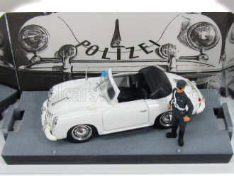 PORSCHE 356 Cabriolet Switzerland Polizei - Police + Figure 1952, White